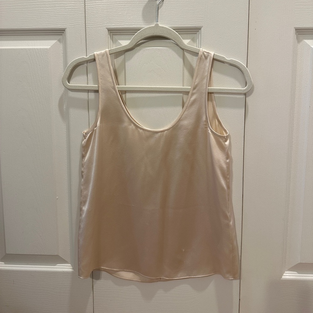 Vince Cream 100% Silk Top